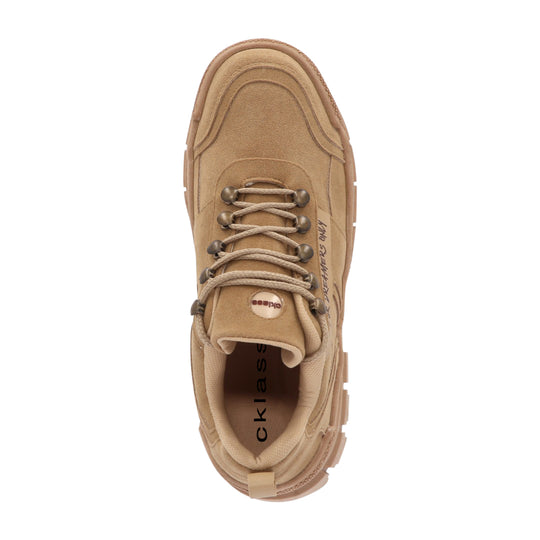 Tenis Sneakers Casual Color Camel Plataforma 6.5 cm 330-56