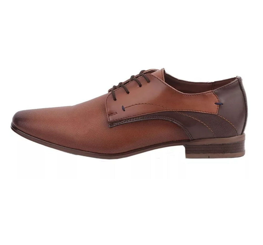 Zapato Vestir Oxford Hombre Color Cafe 365-08