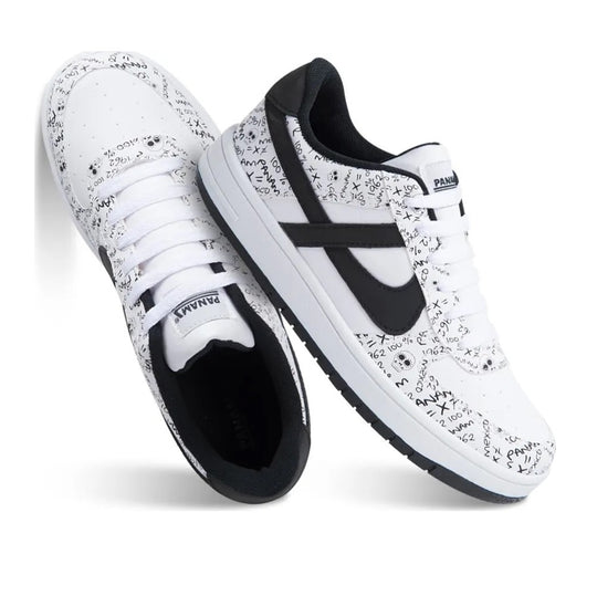 Tenis Sneakers para hombre Blanco Negro Panam 1010943