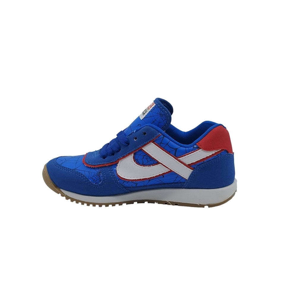 Tenis Sneakers Juvenil Niño Panam Spiderman Azul 1056596