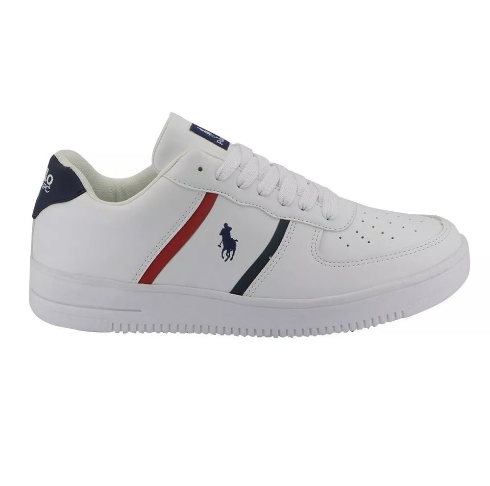 Tenis Sneakers Hombre Polo Blanco 628-17